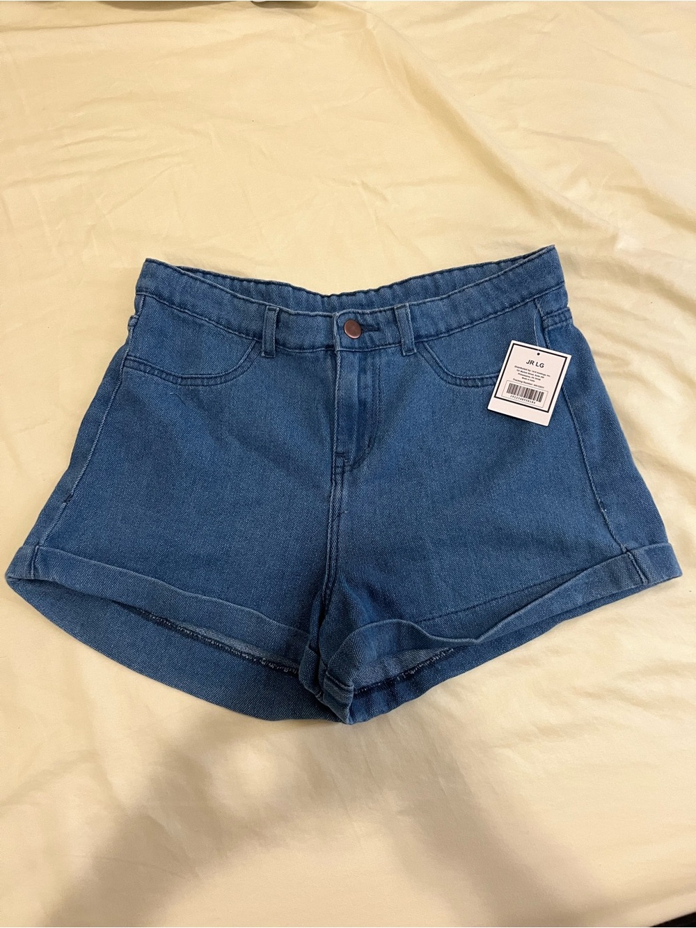 Women's Denim High-Rise Shorts - Blue